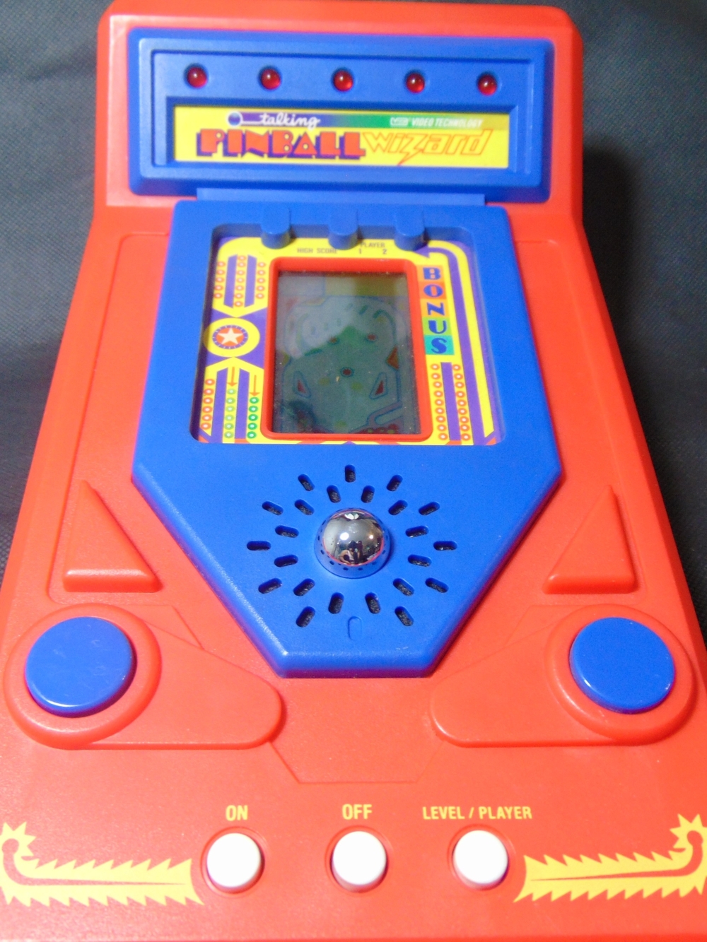 VTech Talking Pinball Wizard Handheld Game Red & Blue